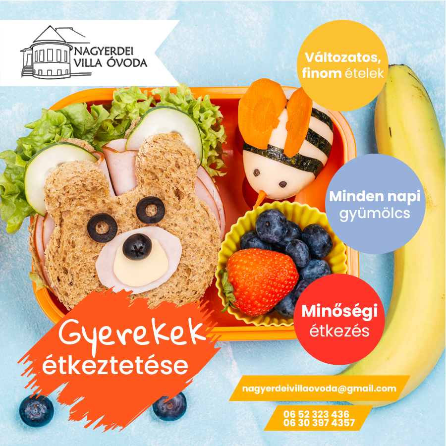 Az ételeinket gondosan válogatjuk, hogy minden nap egy új élményt nyújtsunk a kicsiknek.